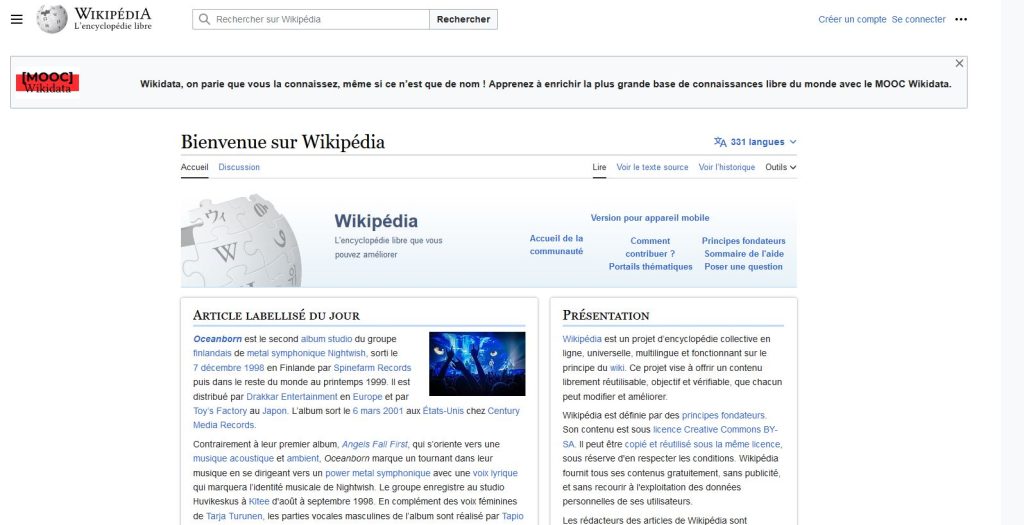 Citez une encyclopédie collaborative en ligne